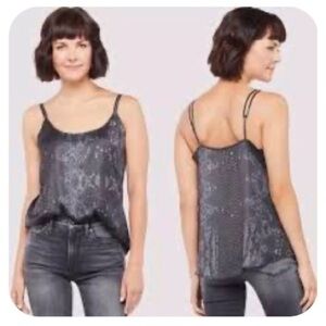 David Lerner Evereve NWT Black Gray Snake Print Cami Size XS